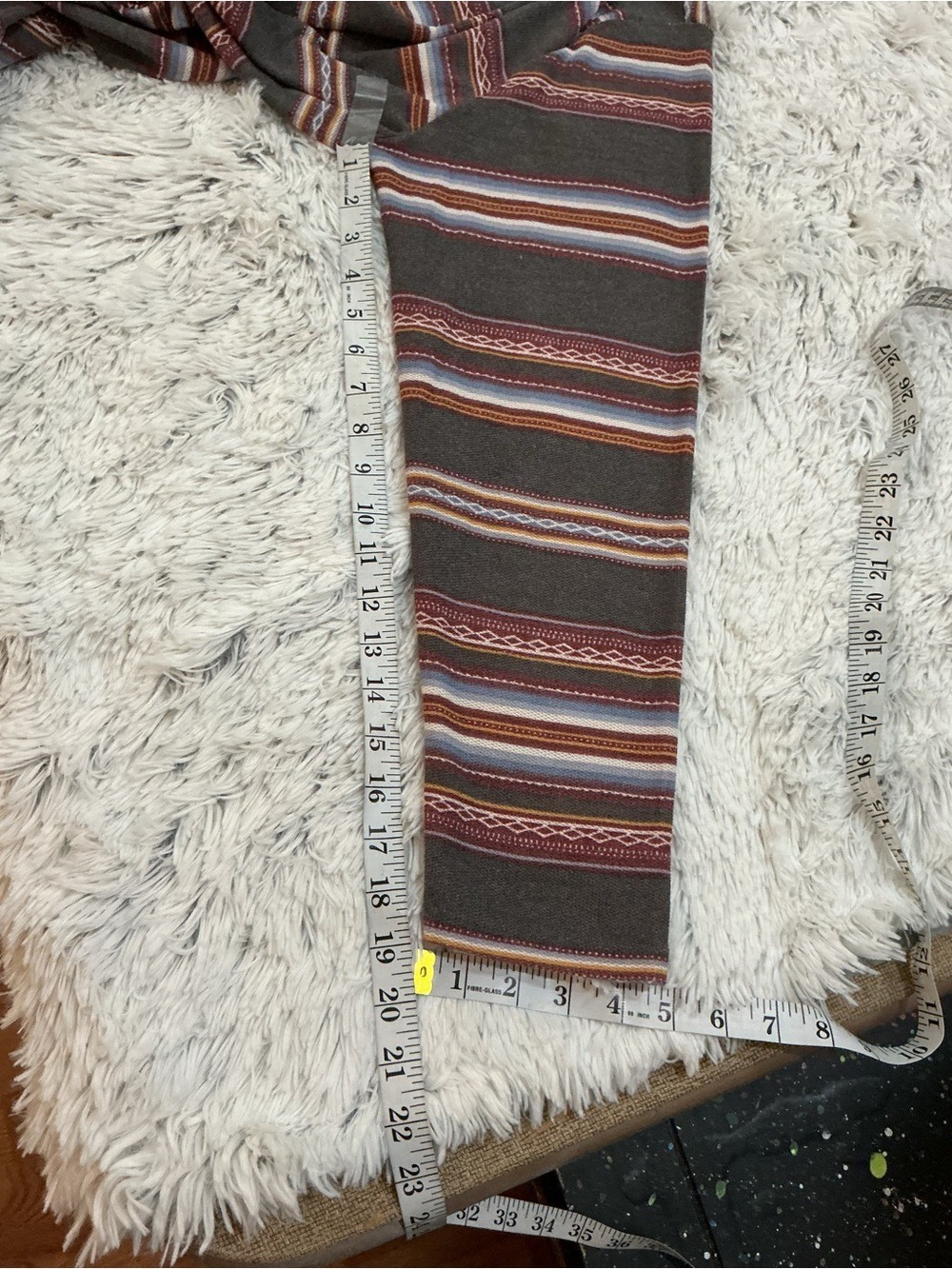 Wallflower 2X Open Front Striped Cardigan Duster Boho Lightweight Pocket Sweater - Picture 12 of 14